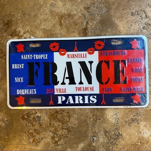 Other - New FRANCE License Plate Decor 12 X 6